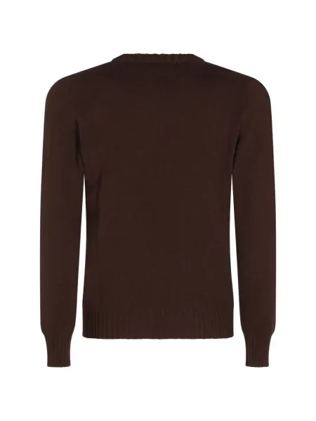 Кашмирен пуловер Piacenza Cashmere с кръгло деколте кафяво