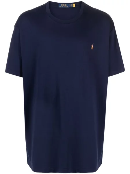 Поло тениска Polo Ralph Lauren бродирана синьо