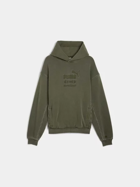 Худі PUMA x Represent Hoodie комбінований верх зелений
