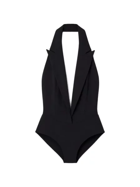 Body Amazuìn cu gât halter cu rever negru