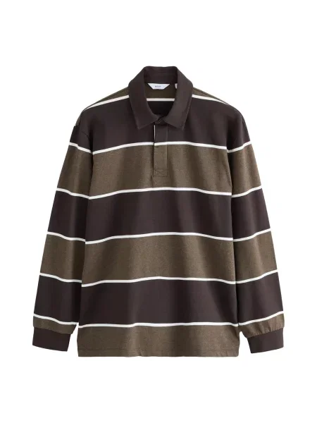 Next Tricou maro deschis / maro închis alb