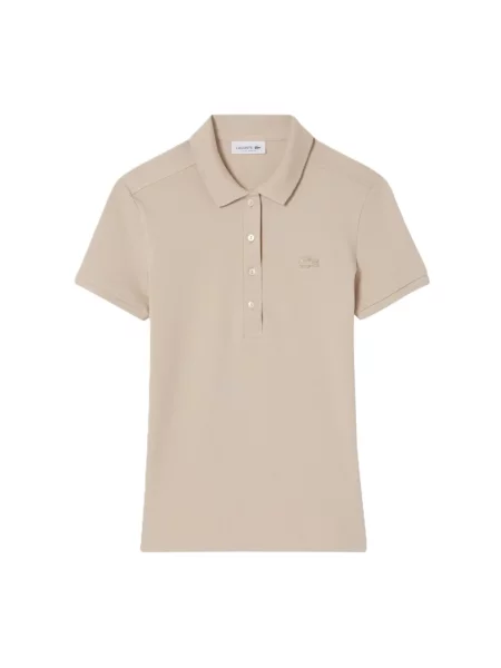 Koszulka polo Lacoste ze stretchu szara