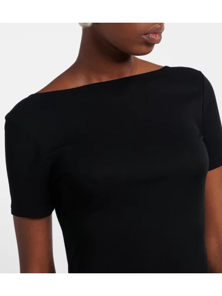 Rochie midi Jacquemus din jerseu negru