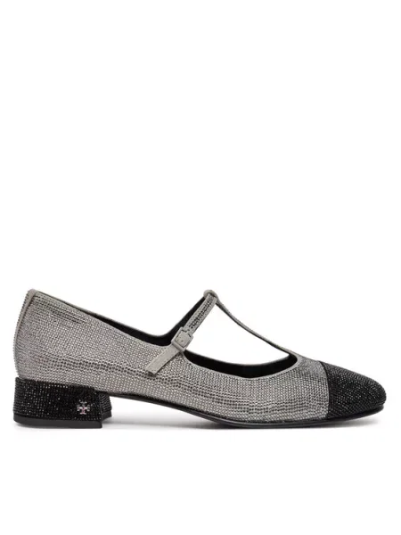 Kapa s šiltom Tory Burch srebrna