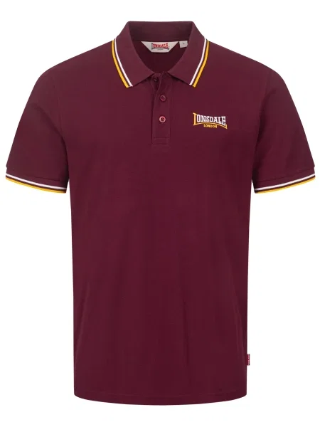 LONSDALE Tricou Velton galben / roşu închis alb