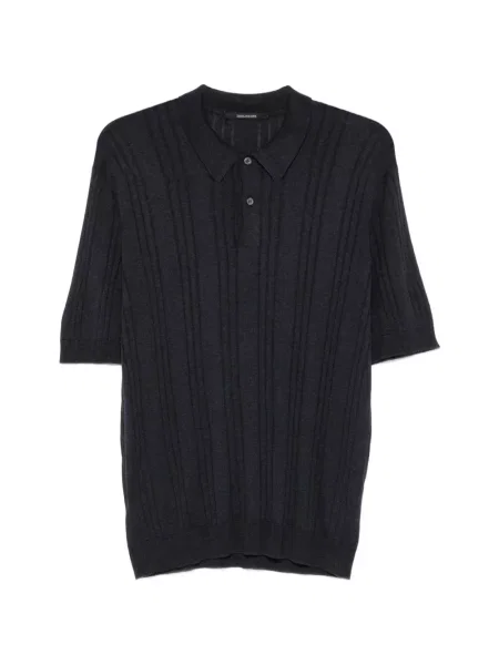 Tricou polo Tagliatore tricotate albastru