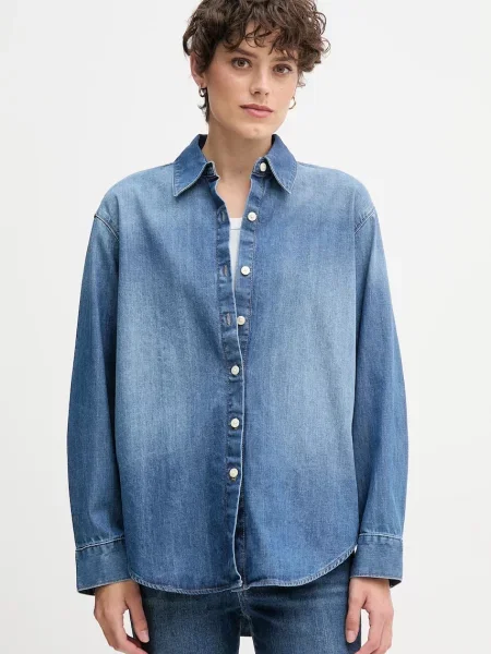 Calvin Klein Jeans koszula jeansowa relaxed z kołnierzykiem klasycznym niebieski