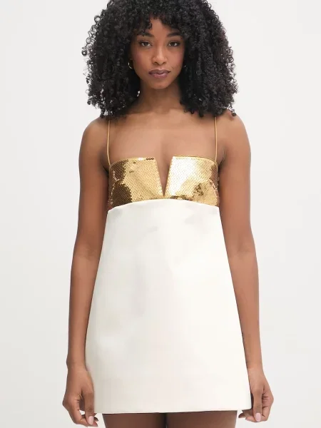 Retrofete rochie Cyra bej