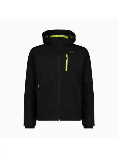 Férfi softshell kabát CMP nero / acido Zip Hood fekete