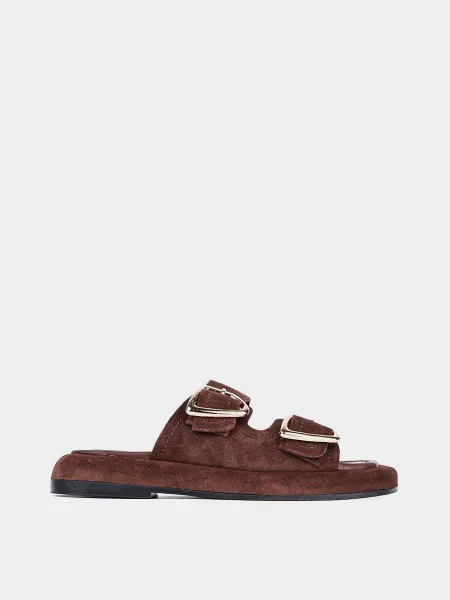 Велюрові Шльопанці Attizzare коричневий
