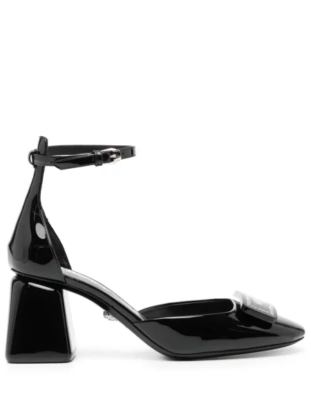 Pantofi cu toc Versace din piele negru