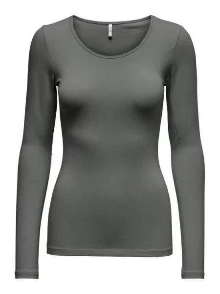 ONLY Блузка Live Love Stretch Fit сірий