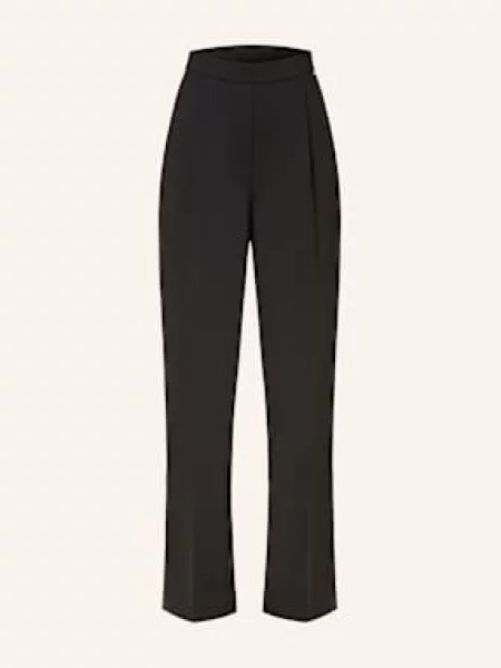 Calvin Klein Spodnie Marlena Z Dżerseju schwarz czarne