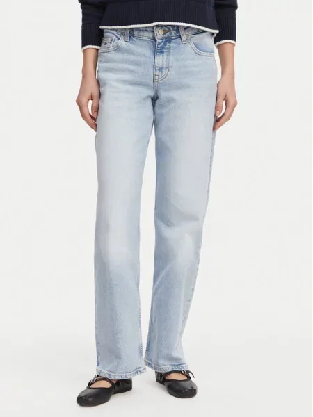 Tommy Jeans Jeans hlače Svetlo Straight Fit modra