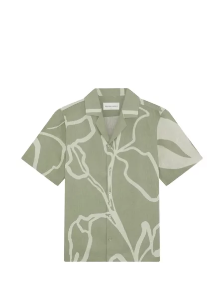 Cămașă Frescobol Carioca cu model floral cu imagine verde