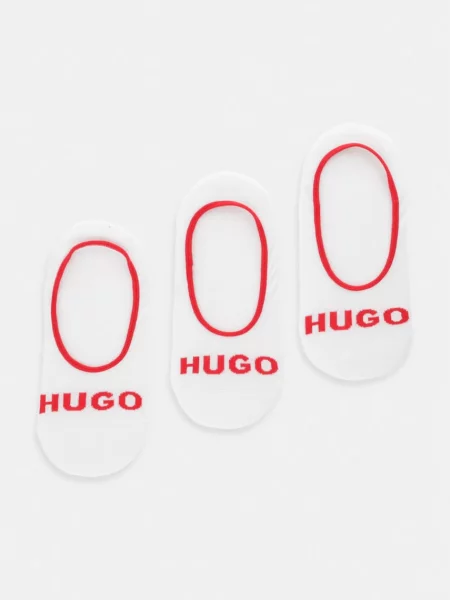 HUGO kotníkové ponožky bílé