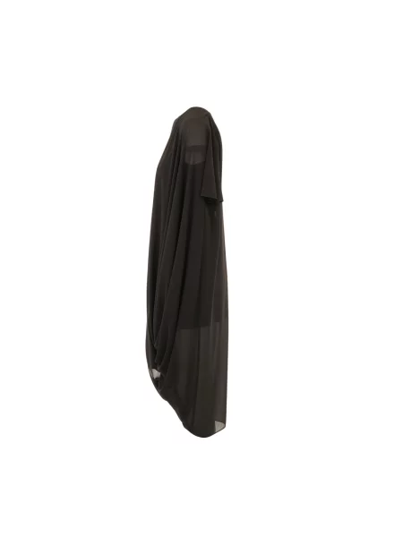 Sukienka koszulowa Mm6 Maison Margiela szyfonowa czarna