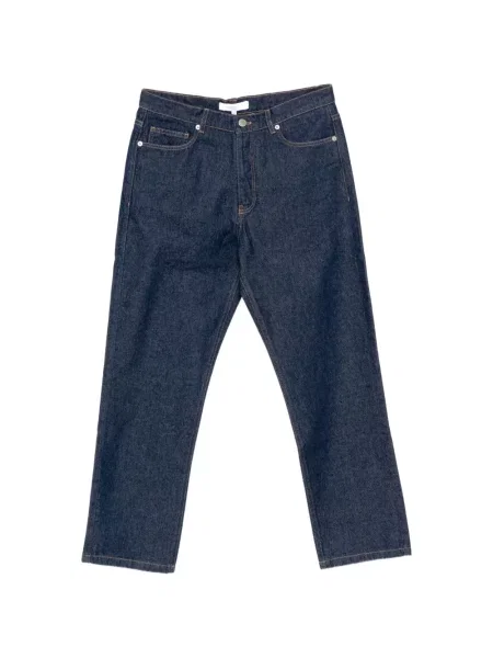 Blugi conici Maison Kitsune cu petice conici albastru