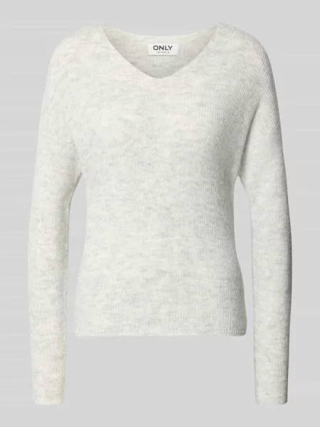 Sweter krój regular fit z dekoltem w serek model CAMILLA' Only