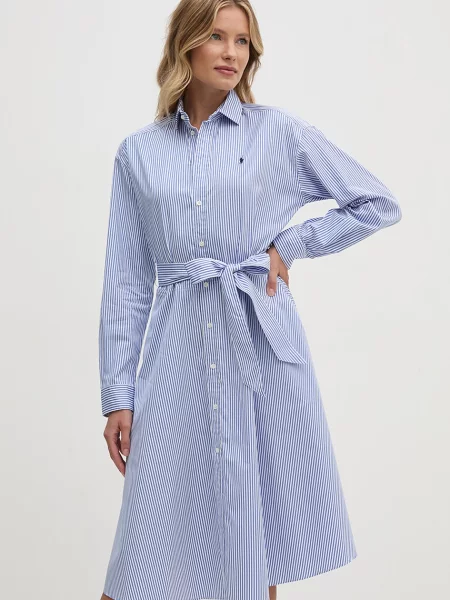 Šaty Polo Ralph Lauren tmavomodrá mini modré