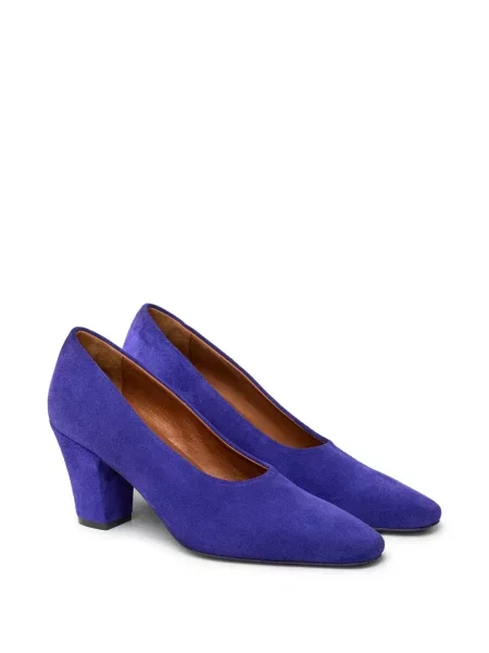 Pantofi cu toc Marsell din piele de căprioară violet