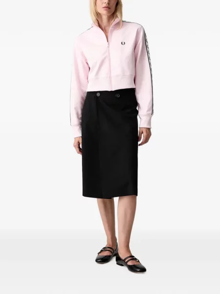 Hanorac cu fermoar Fred Perry cu broderie roz
