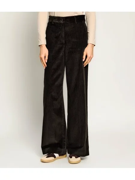 Weekend MaxMara Pantaloni Wkdtania | catifea reiată maro