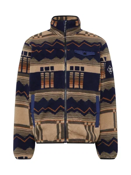 Iriedaily Jachetă fleece Insaneia / crem / maro ruginiu / kaki albastru