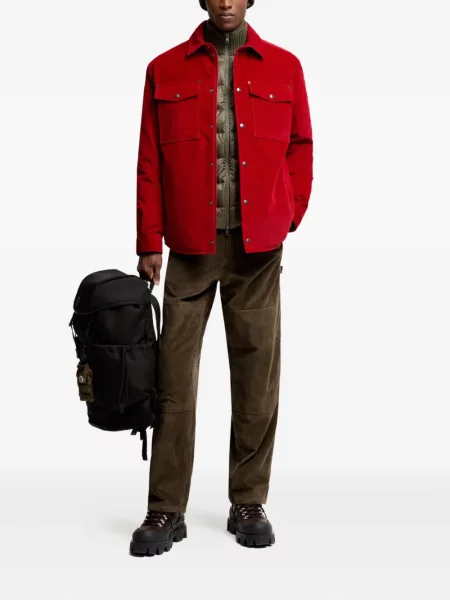 Pantaloni Moncler de catifea cord verde
