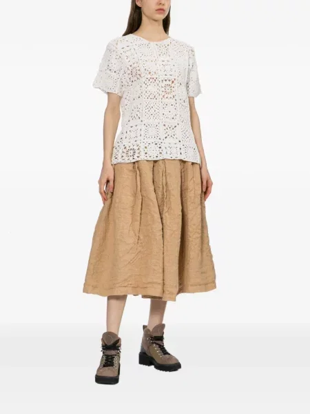 Φλοράλ μπλούζα Comme Des Garçons με κέντημα λευκό