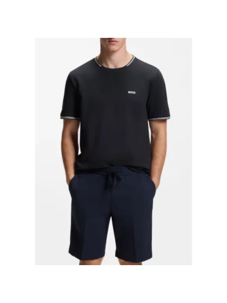 T-shirt o kroju regular fit z mieszanki bawełny model TAUL' Hugo niebieska