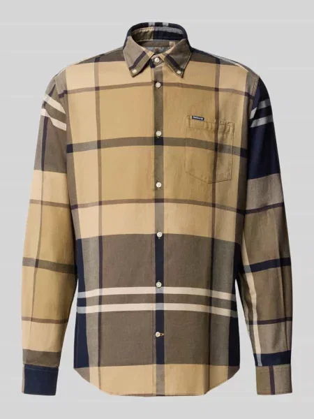Koszula o kroju regular fit z czystej bawełny Barbour beżowa