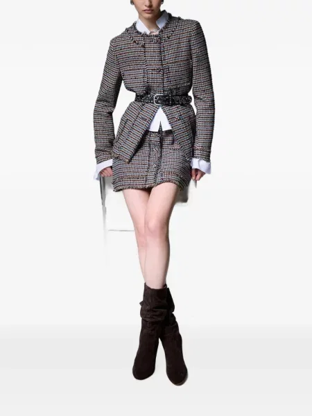 Fusta mini Liu Jo din tweed maro