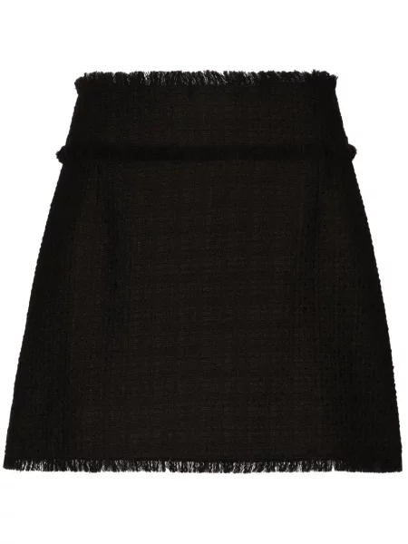 Fustă Dolce & Gabbana din tweed negru