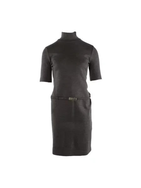 Mała sukienka mini Sportmax wełniana garniturowa szara