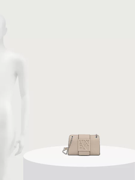 Armani Exchange oldaltáska női műbőr bézs