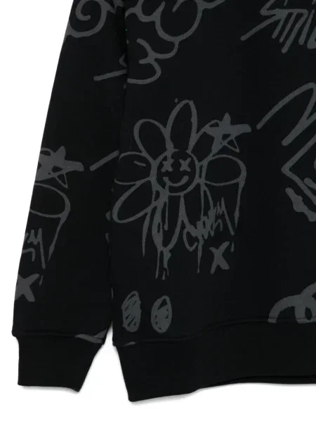 Dětska mikina s kapucí Msgm černá