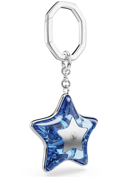 Swarovski obesek za ključe iz nerjavečega jekla SUBLIMA modra