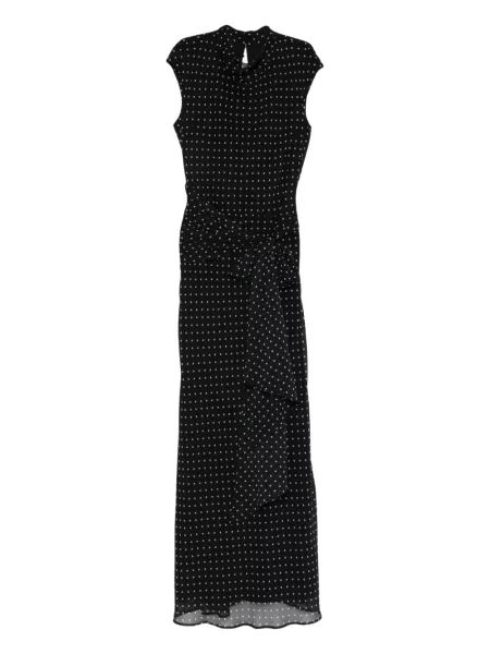 Rochie maxi Rotate Birger Christensen cu buline de costum negru
