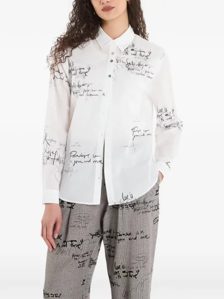 Cămașă Desigual cu imagine alb