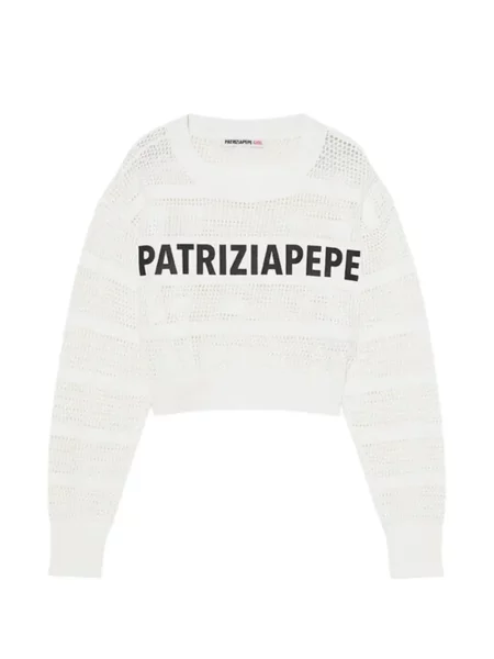 Sweter dziecięcy Patrizia Pepe Girl biały