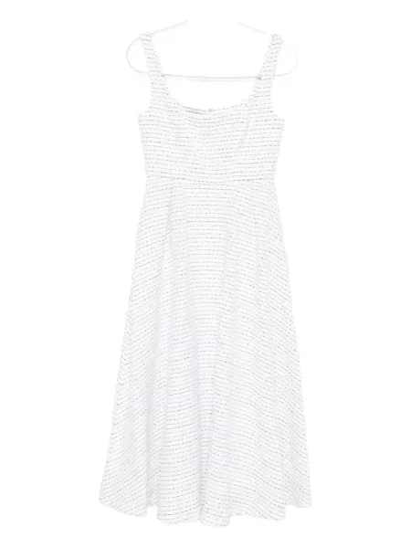 Rochie fără mâneci Alessandra Rich fără mâneci de costum alb