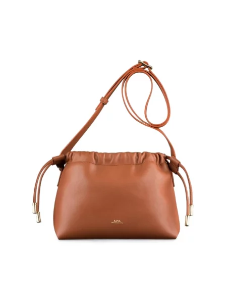 A.P.C. Sac Ninon Mini torebka crossbody z imitacji skóry brązowa