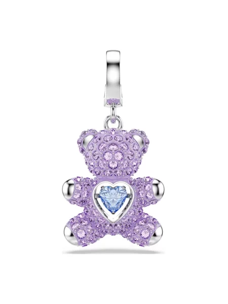 Zawieszka Swarovski typu teddy fioletowa
