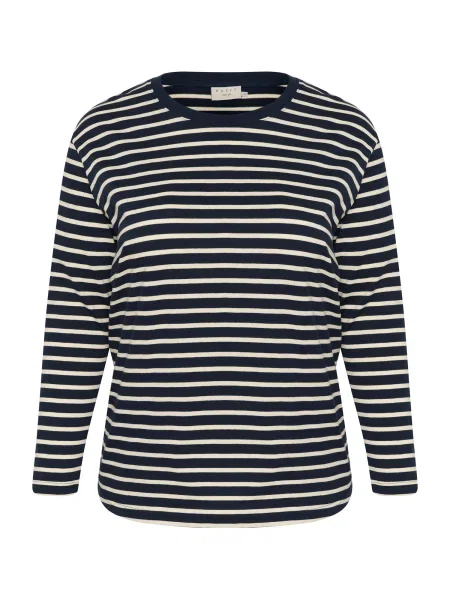 KAFFE CURVE Tricou Winni crem / noapte albastru