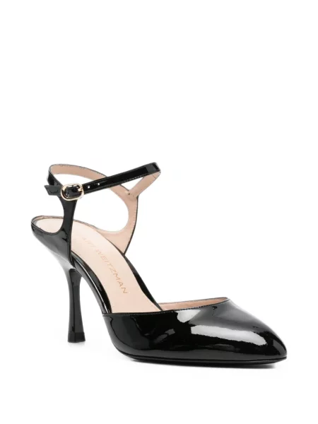 Pantofi cu toc Stuart Weitzman din piele de lac negru