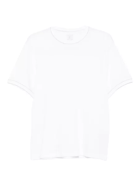 Tricou Eleventy cu decolteu rotund alb