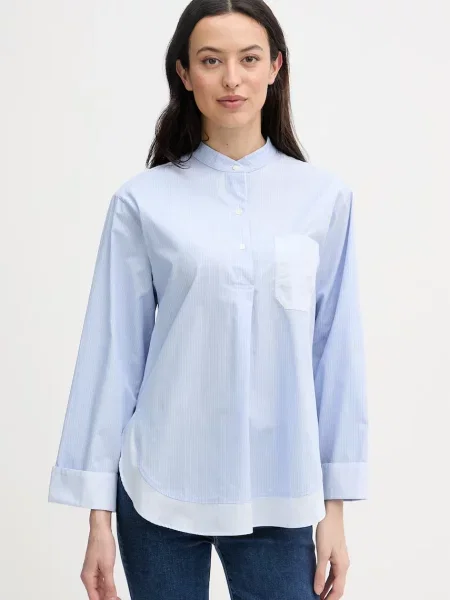 Mos Mosh bluza košulja za žene od pamuka Bronwyn plava