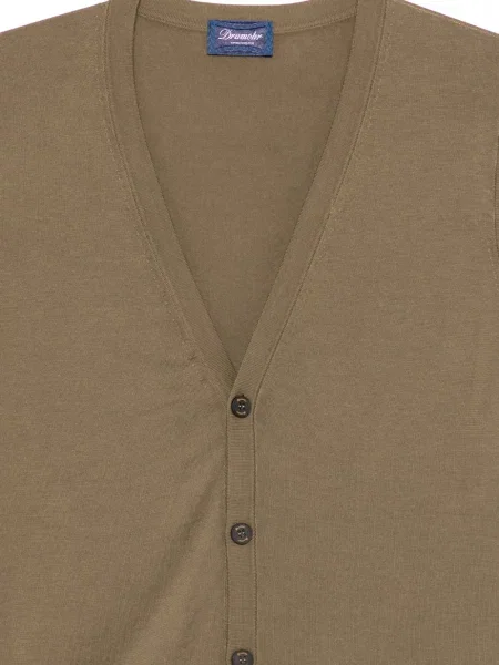 Елек Drumohr с V-образно деколте зелено