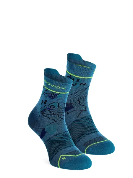 Skarpety merino Ortovox Alpine Light Quarter Socks niebieskie